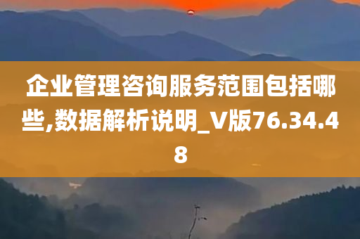 企业管理咨询服务范围包括哪些,数据解析说明_V版76.34.48