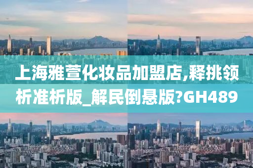 上海雅萱化妆品加盟店,释挑领析准析版_解民倒悬版?GH489