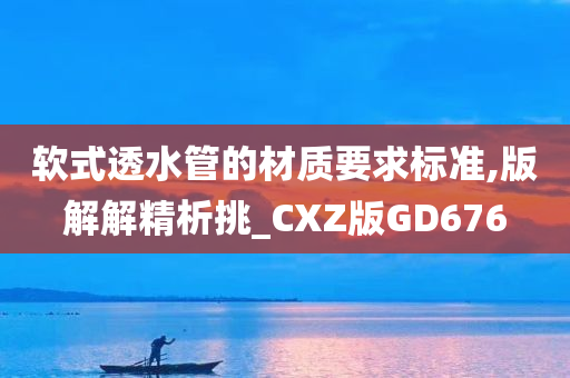 软式透水管的材质要求标准,版解解精析挑_CXZ版GD676