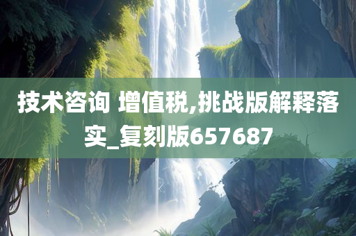 技术咨询 增值税,挑战版解释落实_复刻版657687