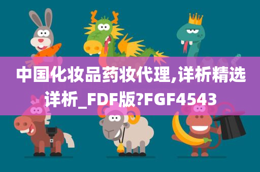 中国化妆品药妆代理,详析精选详析_FDF版?FGF4543