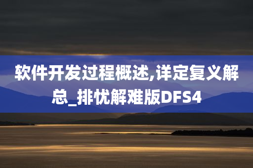 软件开发过程概述,详定复义解总_排忧解难版DFS4