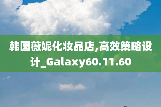 韩国薇妮化妆品店,高效策略设计_Galaxy60.11.60