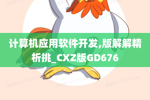 计算机应用软件开发,版解解精析挑_CXZ版GD676