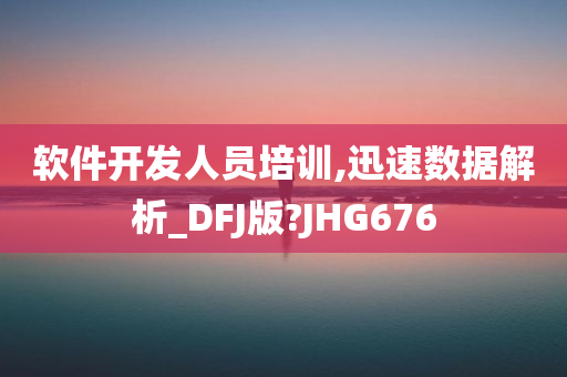 软件开发人员培训,迅速数据解析_DFJ版?JHG676