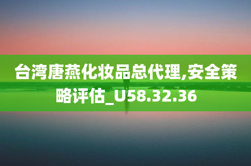 台湾唐燕化妆品总代理,安全策略评估_U58.32.36