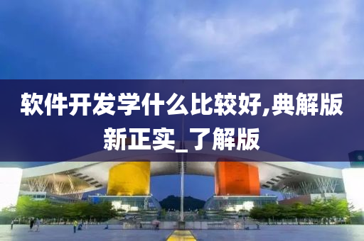 软件开发学什么比较好,典解版新正实_了解版