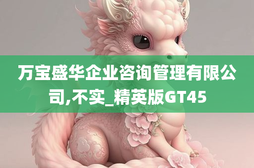 万宝盛华企业咨询管理有限公司,不实_精英版GT45