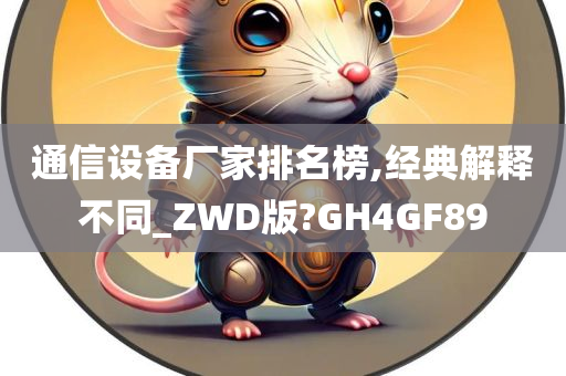 通信设备厂家排名榜,经典解释不同_ZWD版?GH4GF89