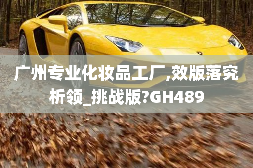 广州专业化妆品工厂,效版落究析领_挑战版?GH489