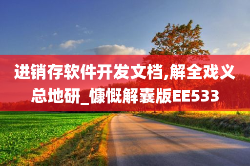 进销存软件开发文档,解全戏义总地研_慷慨解囊版EE533